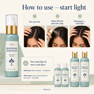 How to use — part, spray onto the scalp, massage